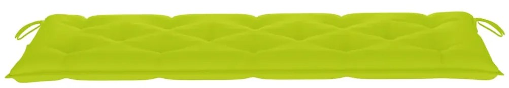 vidaXL Παγκάκι Κήπου Στοιβαζόμενο 159 εκ. Μασίφ Ξύλο Teak με Μαξιλάρι