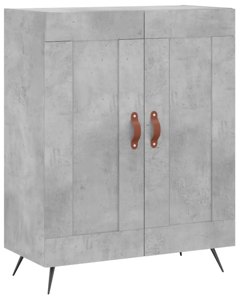 vidaXL Ντουλάπι Γκρι Σκυροδέματος 69,5x34x180 εκ. Επεξεργασμένο Ξύλο