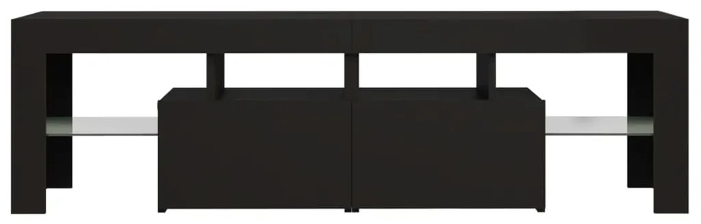 Έπιπλο Τηλεόρασης με LED Μαύρο 140 x 36,5 x 40 εκ. 804365