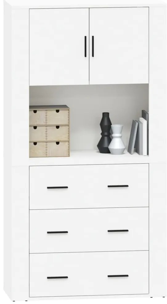 vidaXL Ντουλάπι Λευκό από Επεξεργασμένο Ξύλο