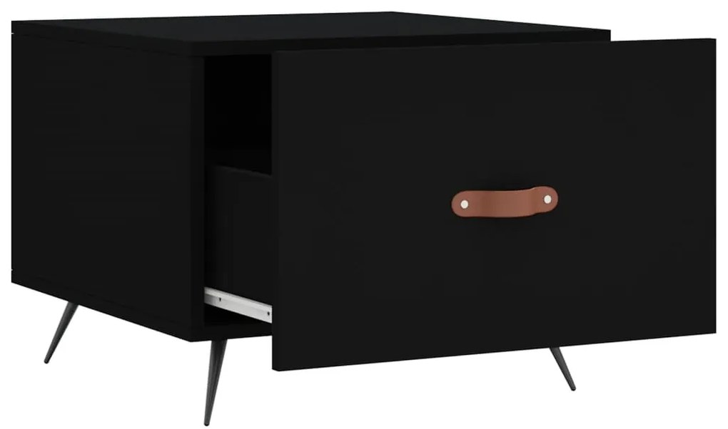 vidaXL Τραπεζάκι Σαλονιού Μαύρο 50x50x40 εκ. από Επεξεργασμένο Ξύλο