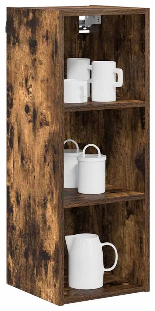 vidaXL Κρεμαστό ντουλάπι Καπνιστό Δρύς 30 x 29,5 x 80 εκ.