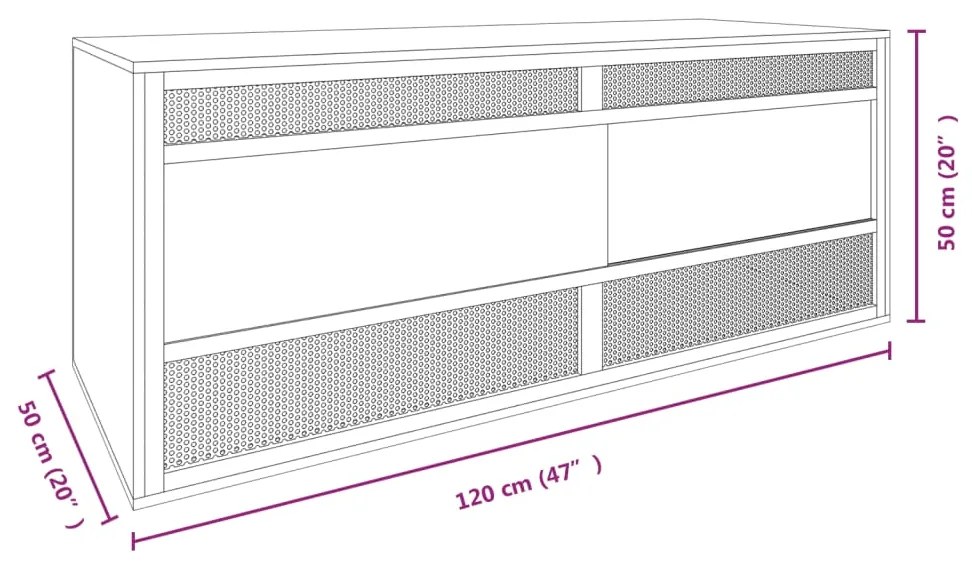 vidaXL Ενυδρείο Ερπετών 120 x 50 x 50 εκ. από Επεξεργασμένο Ξύλο