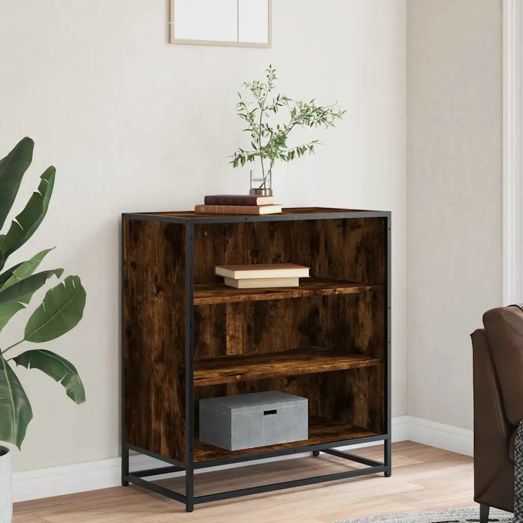 vidaXL Sideboard Καπνιστή βελανιδιά Κατασκευασμένο ξύλο και μέταλλο