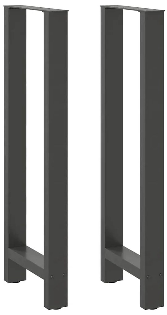 Πόδια Τραπεζιού Μπαρ 2 τεμ. Ανθρακί 50x(110-111) εκ. Ατσάλι