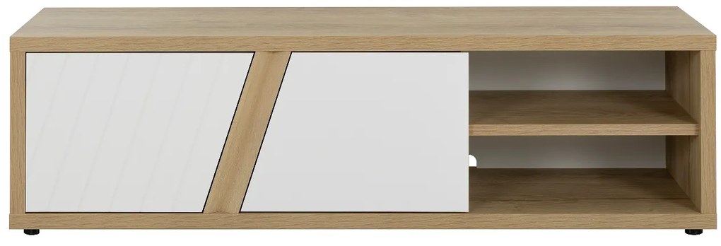 Epura έπιπλο τηλεόρασης με 2 πόρτες 162x40x47εκ. Silva Oak / Λευκό