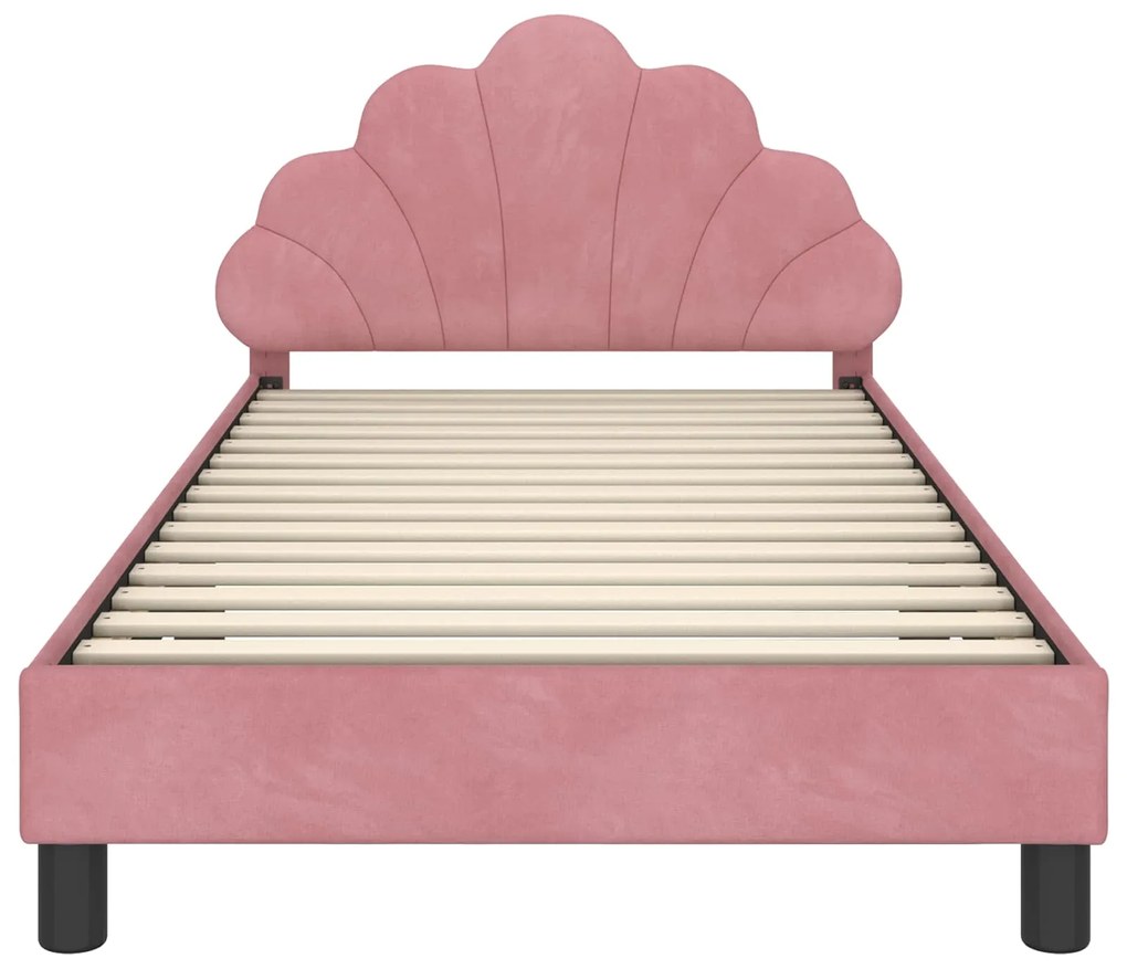 vidaXL Κρεβάτι Παιδικής Κρεβατοκάμαρας με Κεφαλάκι Ροζ 80 x 200 cm