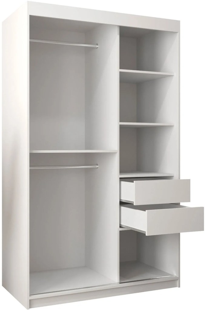 Ντουλάπα Flutes II 120 Συρόμενη-Μαύρο