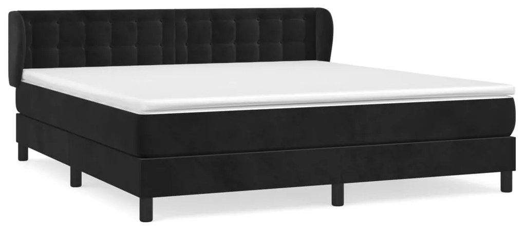 ΚΡΕΒΑΤΙ BOXSPRING ΜΕ ΣΤΡΩΜΑ ΜΑΥΡΟ 180X200 ΕΚ. ΒΕΛΟΥΔΙΝΟ 3127747