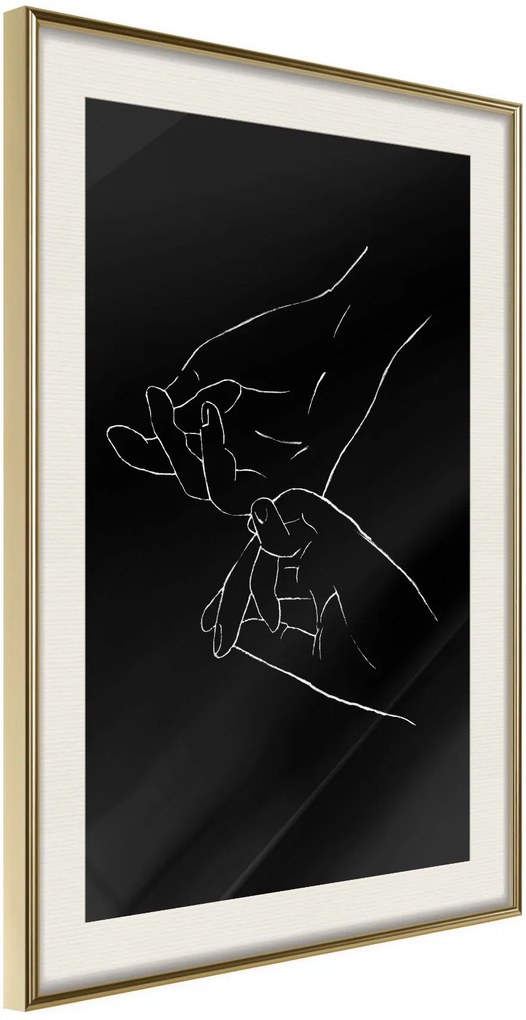 Αφίσα - Joined Hands (Black) - 40x60 - Χρυσό - Με πασπαρτού