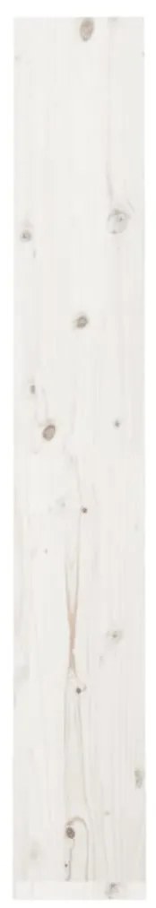 vidaXL Βιβλιοθήκη/Διαχωριστικό Χώρου Λευκή 60x30x199,5 εκ. Μασίφ Πεύκο