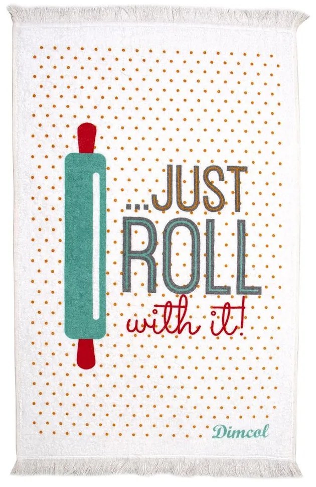 Πετσέτα Κουζίνας Roll 05 White DimCol 40x60cm 100% Cotton