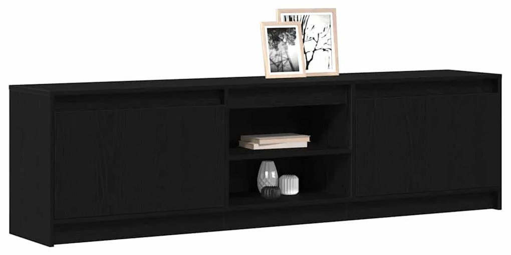vidaXL Ντουλάπι TV Μαύρο 182 x 34 x 50 εκ. Επεξεργασμένο ξύλο