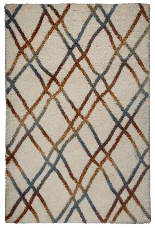 Χαλί (160x230) Βιοκαρπέτ Fluffy 369A White/Terra
