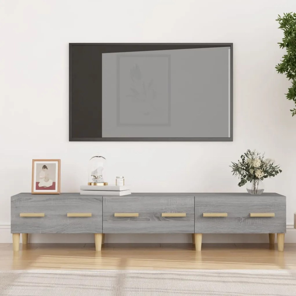 vidaXL Έπιπλο Τηλεόρασης Γκρι Sonoma 150x34,5x30εκ. Επεξεργασμένο Ξύλο