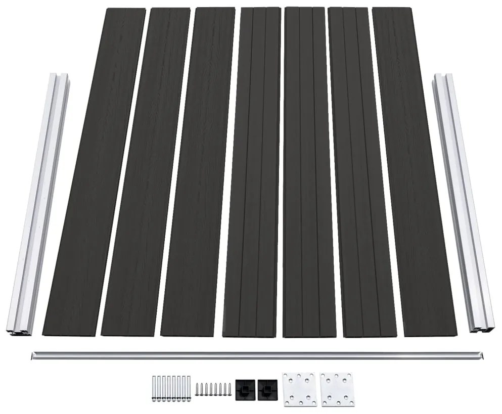 vidaXL Πάνελ Περίφραξης Μαύρο 180 x 146 εκ. από WPC