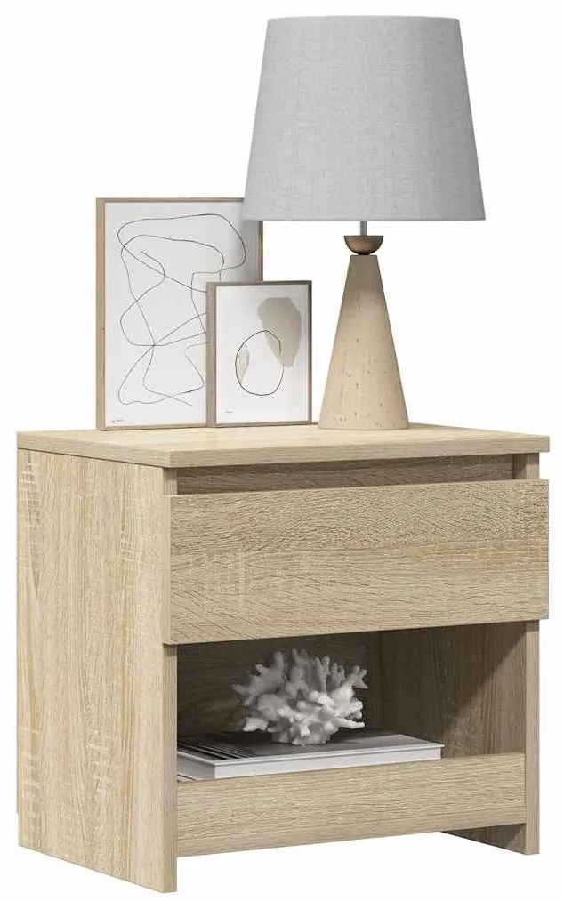 vidaXL Κομοδίνα 2 τεμ. Sonoma Δρυς 40 x 30 x 39 εκ. από Επεξ. Ξύλο