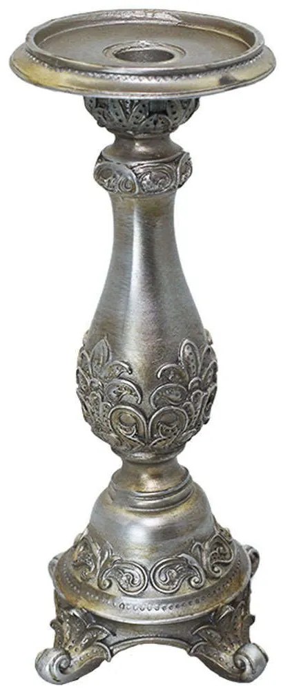 Κηροπήγιο XL16179213 27cm Silver Oriana Ferelli® Πολυρεσίνη