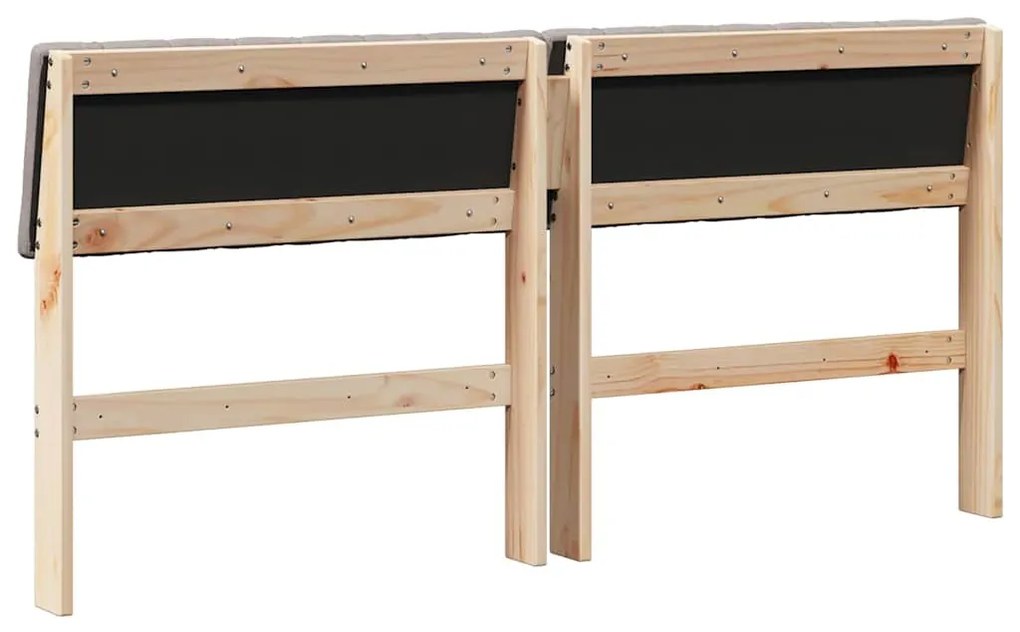 vidaXL Ταπετσαρισμένο κεφαλάρι Taupe 160 cm Στερεά ξυλεία πεύκου