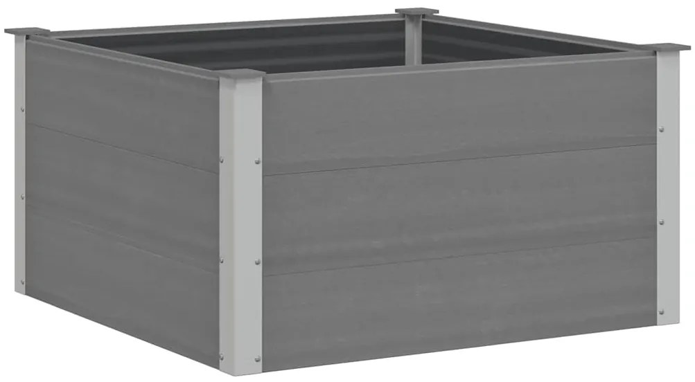 vidaXL Ζαρντινιέρα Υπερυψωμένη Γκρι 100 x 100 x 54 εκ. από WPC