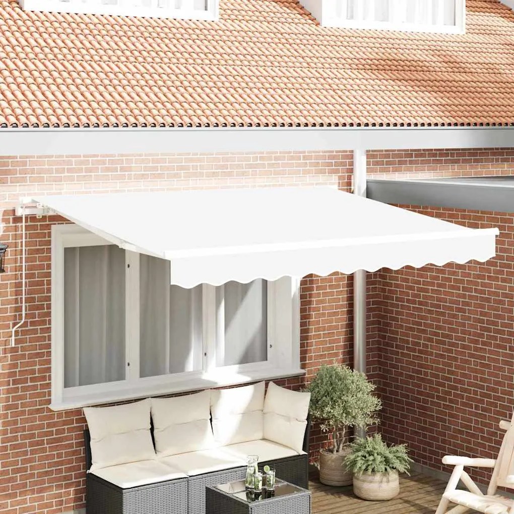 vidaXL Ύφασμα αντικατάστασης τέντας Λευκό 350 x 200 cm Καραβόπανο