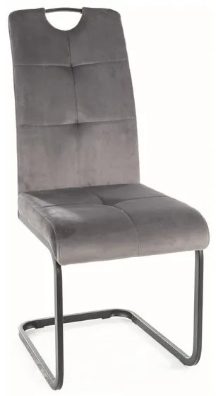 KRZESŁO AXO VELVET CZARNY STELAŻ/SZARY BLUVEL 14 DIOMMI-80-2603