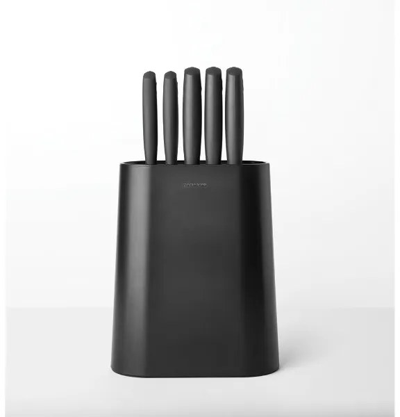 Brabantia 1001177 Σετ Μαχαίρια με Βάση από Ανοξείδωτο Ατσάλι 5τμχ Tasty+ Dark Grey