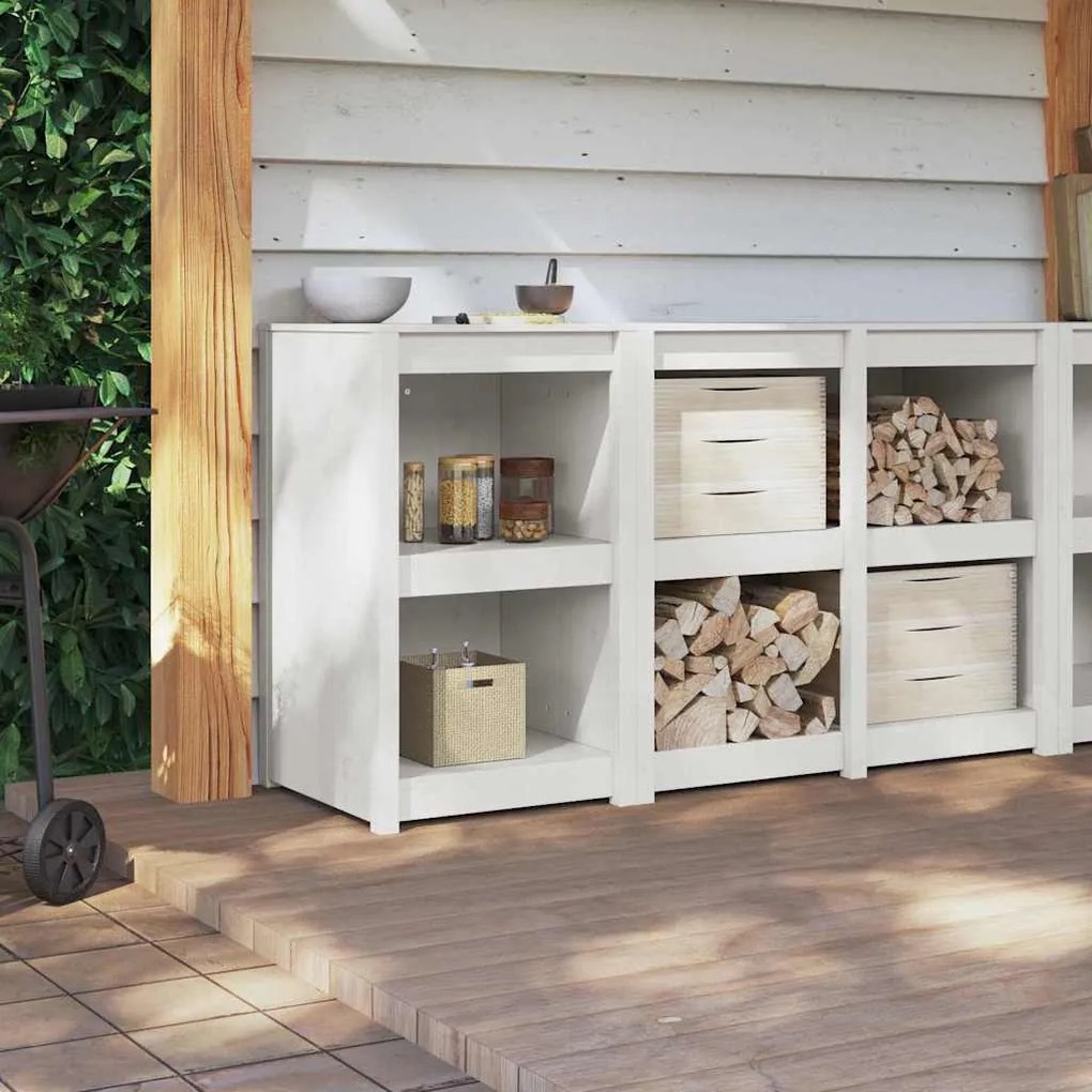 vidaXL Ντουλάπα Κουζίνας Λευκό 55 x 55 x 92 cm Μασίφ ξύλο πεύκου