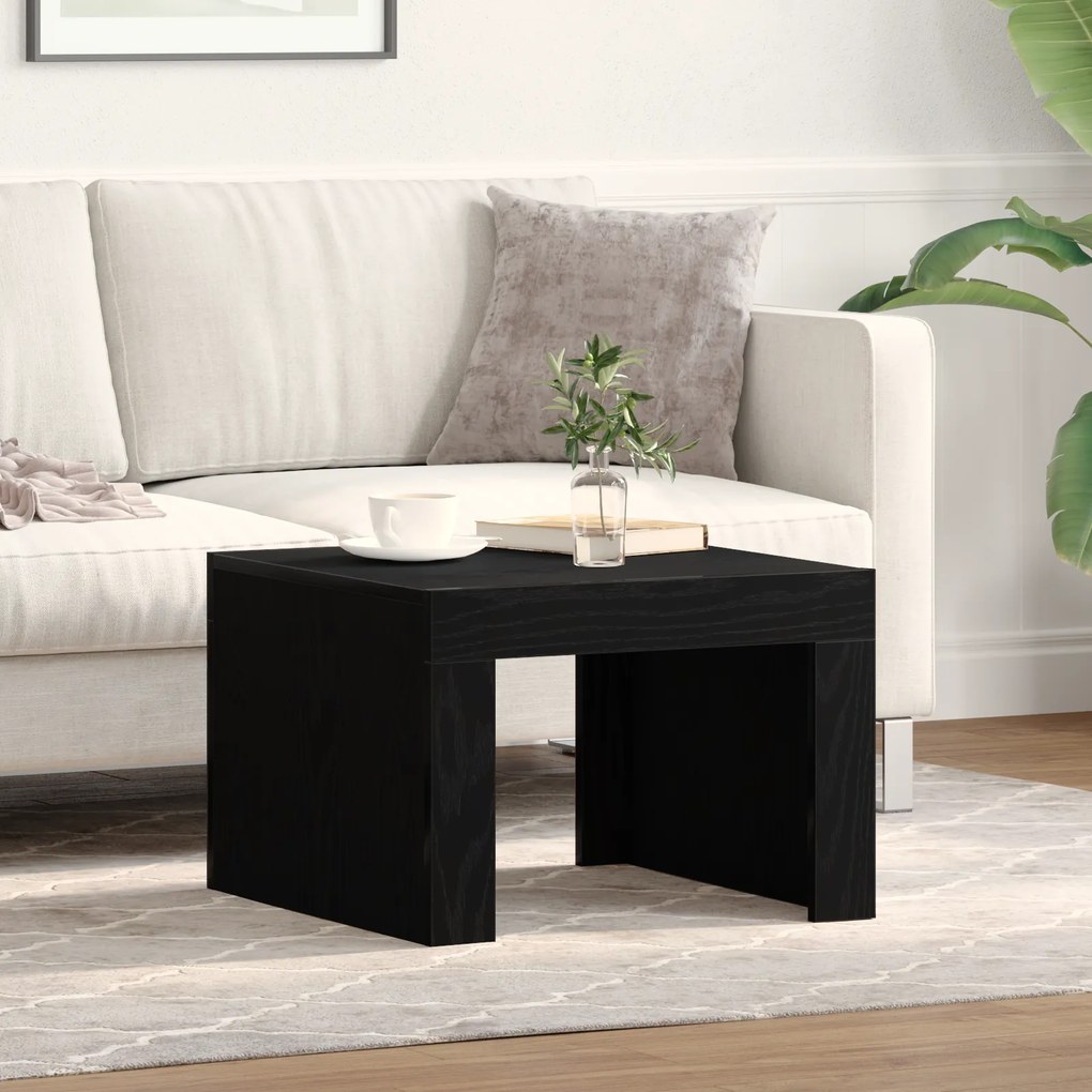 vidaXL Τραπεζάκι σαλονιού Μαύρη δρυς 50 x 50 x 35 cm