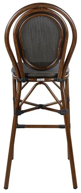 Σκαμπώ Αλουμινίου Gideon Bamboo Look Καφέ Με Textline 47x61x115 Εκ