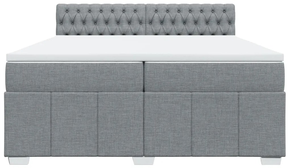 ΚΡΕΒΑΤΙ BOXSPRING ΜΕ ΣΤΡΩΜΑ ΑΝΟΙΧΤΟ ΓΚΡΙ 200X200 ΕΚ. ΥΦΑΣΜΑΤΙΝΟ 3287182