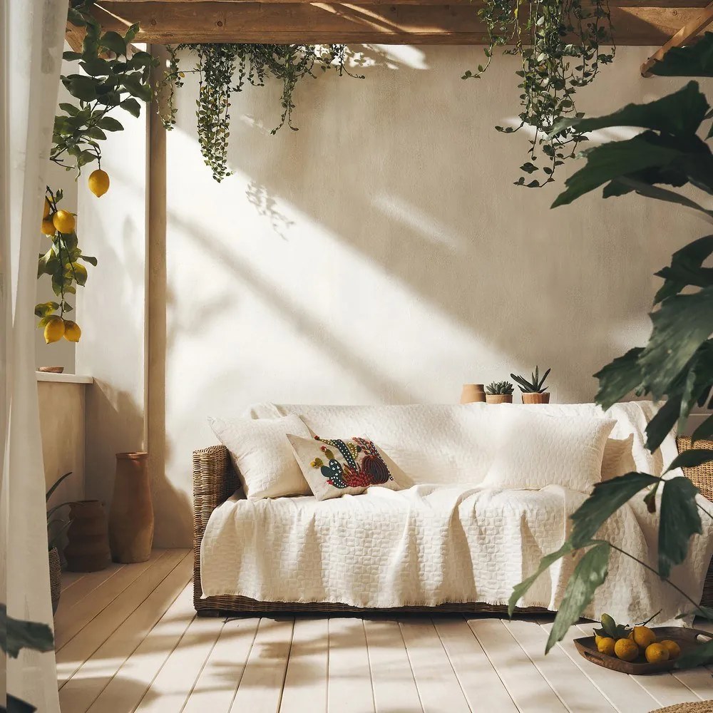 Ριχτάρι Eliena 402/05 Ivory Gofis Home Διθέσιο 180x250cm Cotton-Polyester