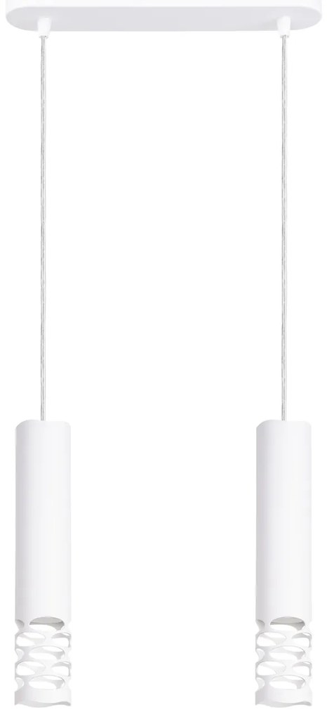 Κρεμαστό φωτιστικό LIRO 2 λευκό/ατσάλι/2x10w