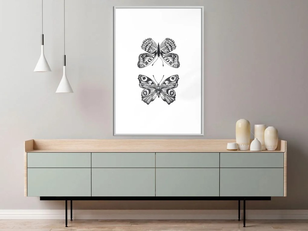 Αφίσα - Butterfly Collection I - 20x30 - Χρυσό - Με πασπαρτού