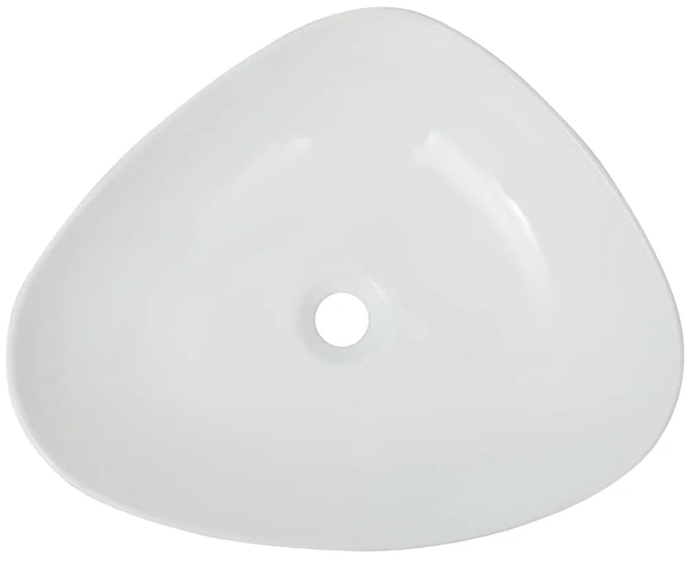 vidaXL Νιπτήρας Τριγωνικός Λευκός 50,5 x 41 x 12 εκ. Κεραμικός