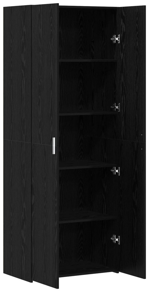 vidaXL Υψηλό Γραφείο Μαύρης Δρυός 70x42.5x185 εκ. Επεξεργασμένο Ξύλο