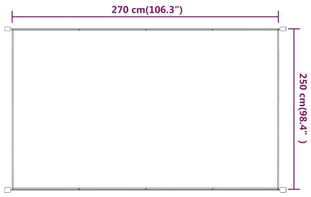 vidaXL Τέντα Κάθετη Μπλε 250 x 270 εκ. από Ύφασμα Oxford