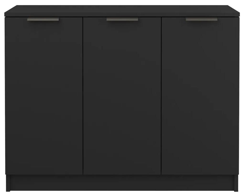 Ντουλάπι Μαύρο 90,5 x 30 x 70 εκ. από Επεξεργασμένο Ξύλο - Μαύρο