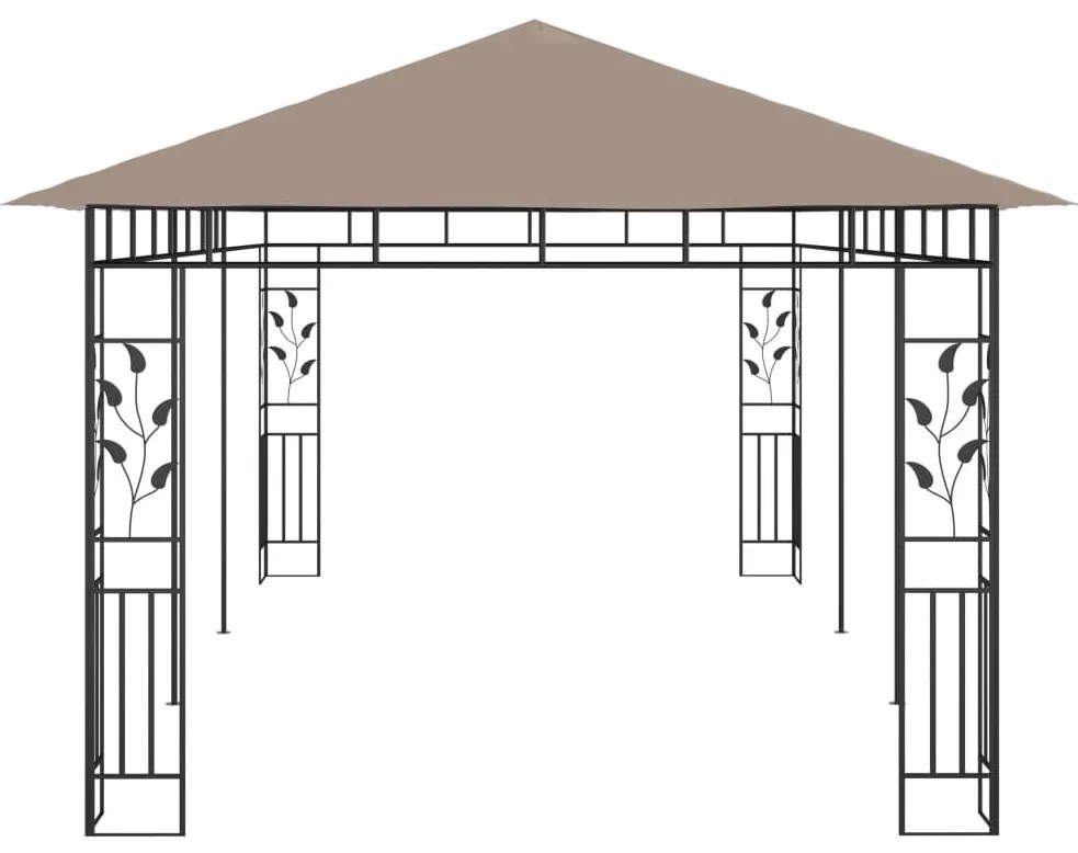 Κιόσκι με Αντικουνουπικό Δίχτυ Taupe 6x3x2,73 μ. / 180 γρ./μ² - Μπεζ-Γκρι