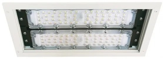 Φωτιστικό Βενζινάδικου Χωνευτό LED 100W Λευκό ΙΡ65 5000K Astra-F 20381 Interlight-20381-Λευκό 20381