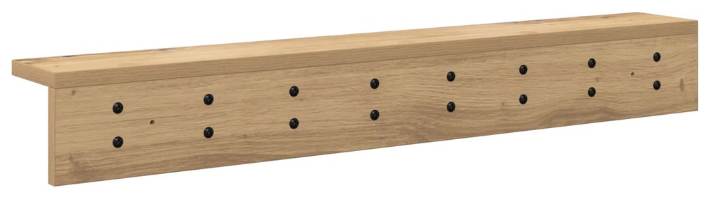 vidaXL Τοίχου Κρεμάστρα με ράφι artisan δρυς 80 x 10.5 x 10.5 εκ