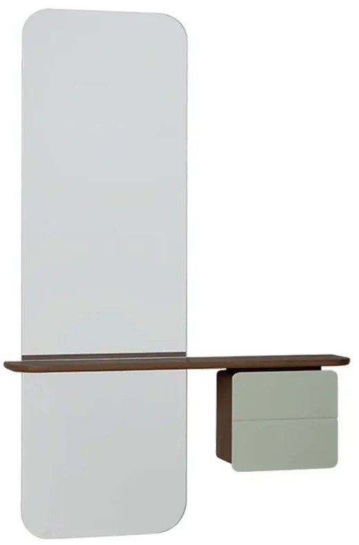 Καθρέπτης Τοίχου One More Look 5820C5620-8 78x15x118cm Dark Oak Nuance Olive Umage
