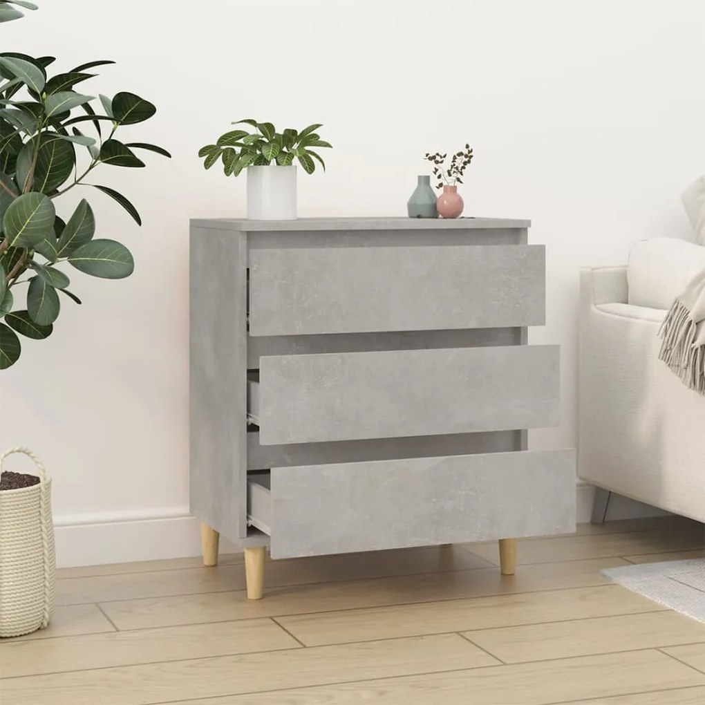vidaXL Ντουλάπι Γκρι Σκυροδέματος 60x35x70 εκ. Επεξεργασμένο Ξύλο