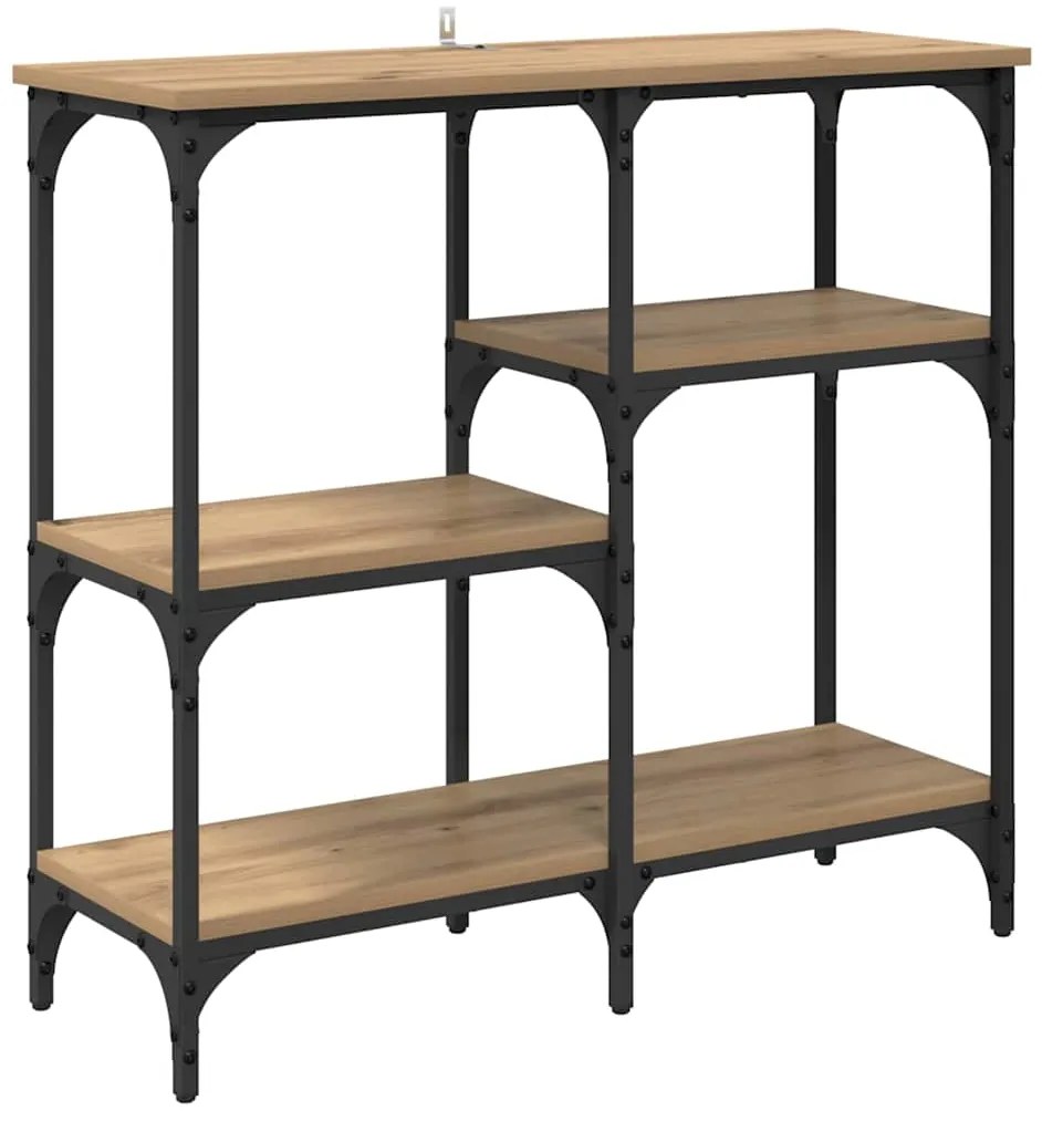 vidaXL Τραπέζι κονσόλας Artisan Oak 80 x 29 x 75 εκ Επεξεργασμένο ξύλο