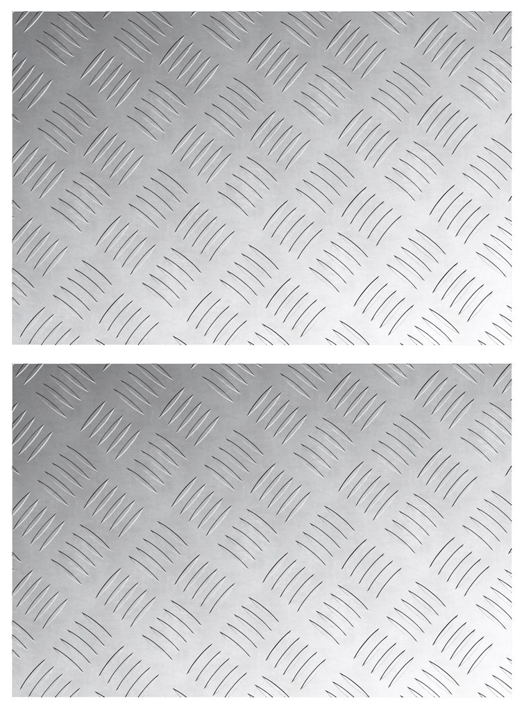 vidaXL Επιφάνειες Καρό 2 pcs Ασημί 60 x 40 cm Αλουμίνιο