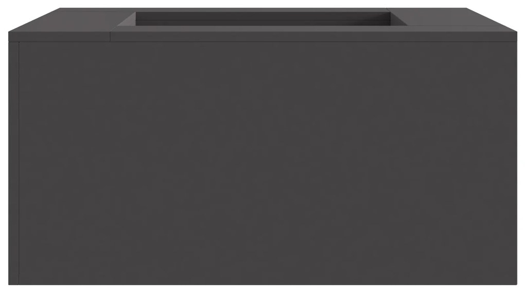 vidaXL Τζάκι Τετράγωνο Μαύρο 80x80x40 εκ. Ατσάλι