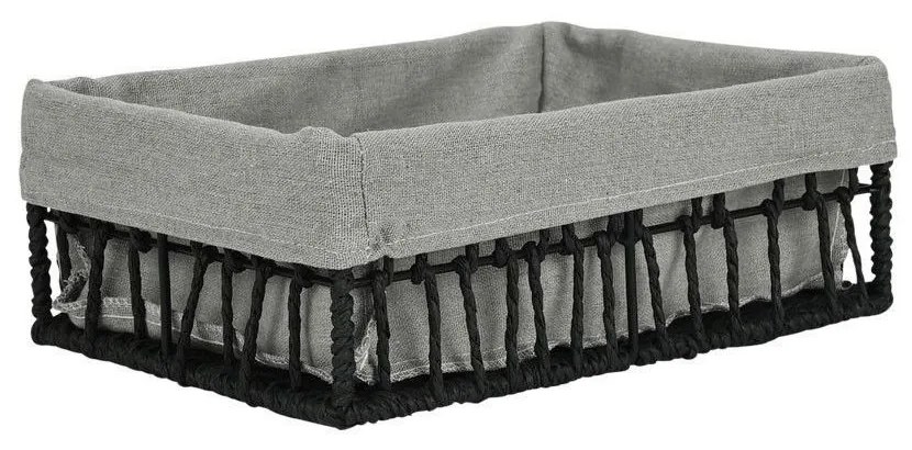 Καλάθι Αποθήκευσης Και Οργάνωσης Nest 02-28053 28x20x10cm Black Estia Ύφασμα,Χαρτί