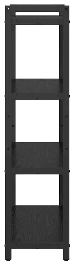 vidaXL Ράφι Βιβλίων Μαύρη Οξυά 80 x 30 x 120 εκ Επεξεργασμένο ξύλο