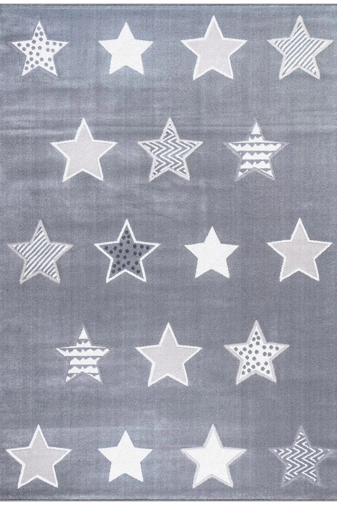 Χαλί Παιδικό Bambino Stars A168A Grey Ezzo 160X230cm