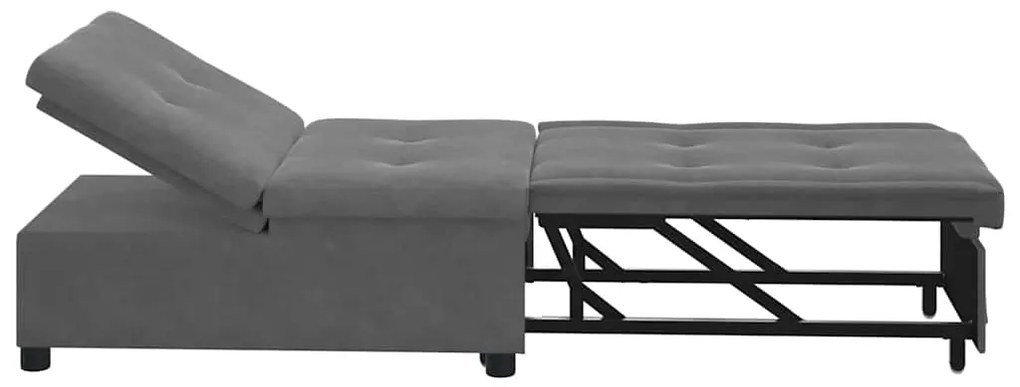 vidaXL Κρεβάτι καναπές Σκούρο Γκρι 67 x 194 x 82 εκ